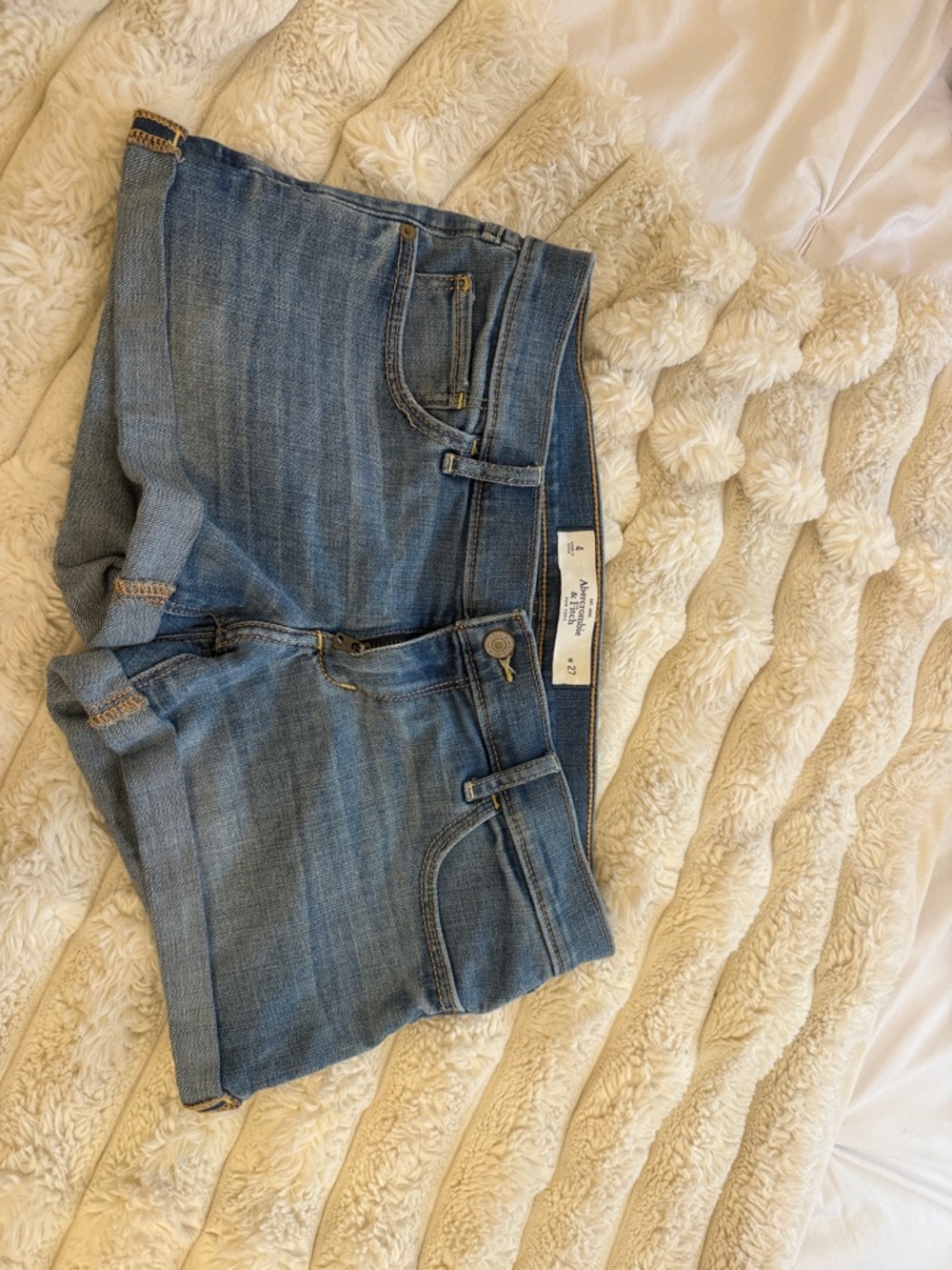 Abercrombie & Fitch Light Blue Denim Shorts